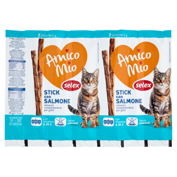 Selex Amico Mio Gatto Stick con Salmone 7x5 g