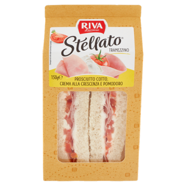 Riva Stellato Tramezzino Prosciutto Cotto, Crema alla Crescenza e Pomodoro 150 g