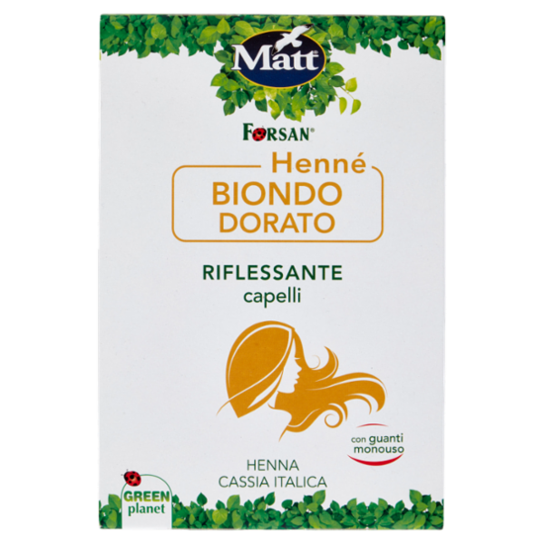Matt Henné Biondo Dorato Riflessante capelli 2 x 50 g