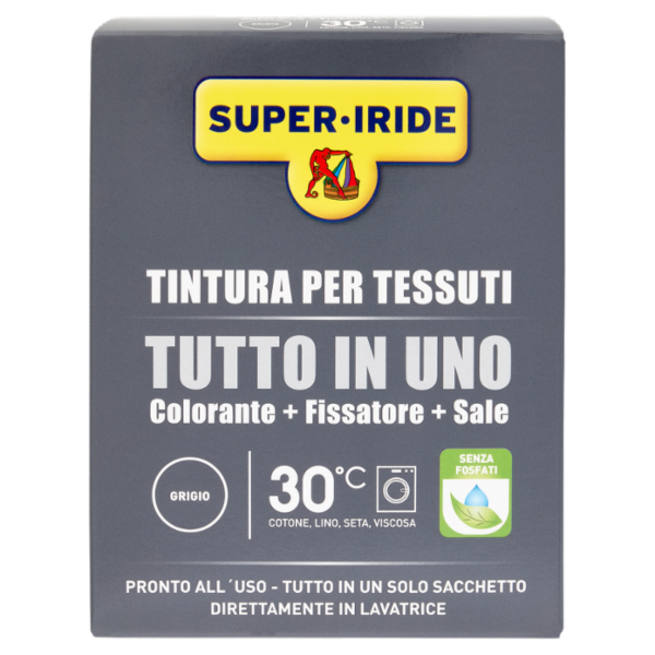 Super-Iride Tintura per Tessuti Tutto in Uno Grigio 350 g