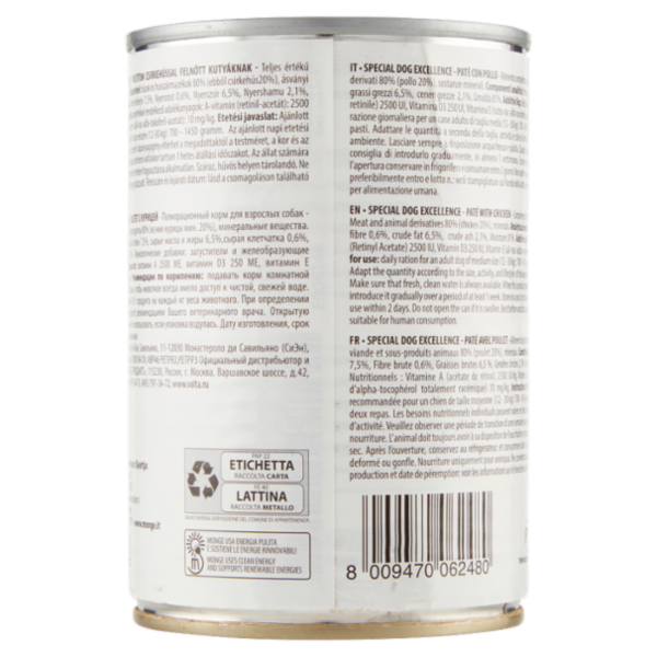 Special Dog Excellence Adult Paté con Pollo 400 g