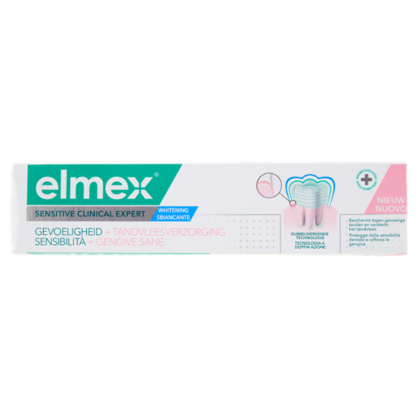 elmex dentifricio Sensitive Clinical Expert Sensibilità + Gengive sane sbiancante 75 ml