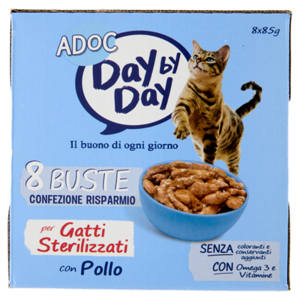 ADoC Day by Day per Gatti Sterilizzati con Pollo 8 x 85 g