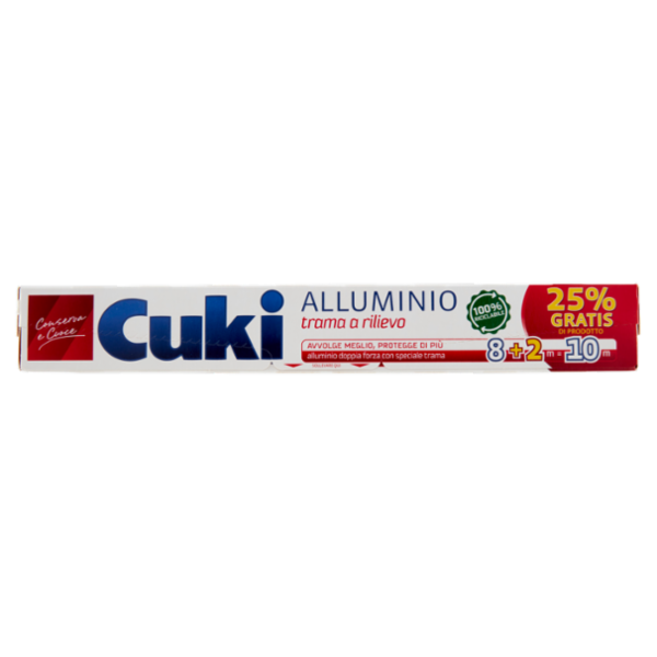 Cuki Conserva e Cuoce Alluminio trama a rilievo 8+2 m = 10 m