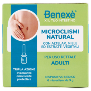 Benexè X Il Tuo Intestino Microclismi Natural Per Uso Rettale Adulti 6 x 9 g