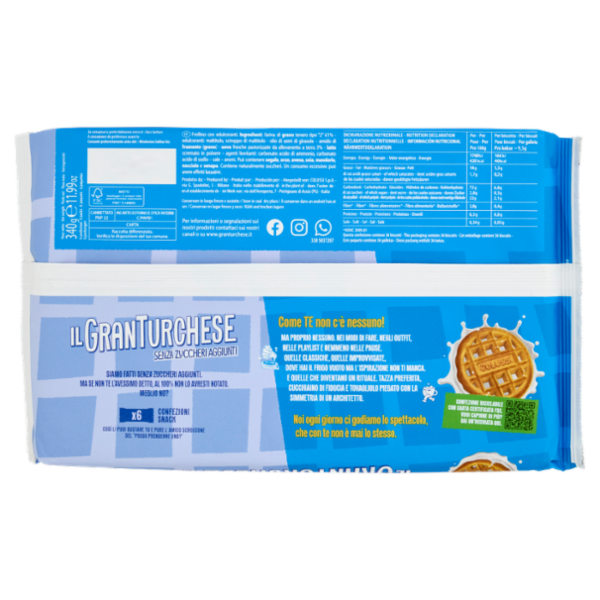 Colussi il GranTurchese Senza Zuccheri Aggiunti 340 g