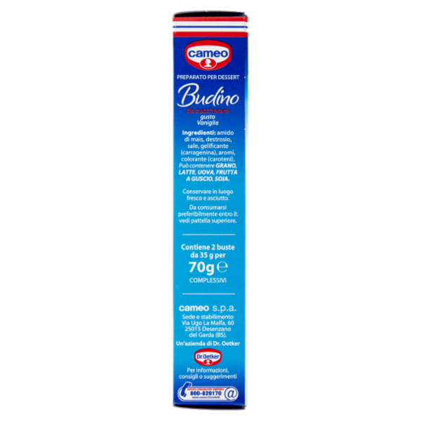 cameo Preparato per Budino da zuccherare gusto Vaniglia 2 x 35 g