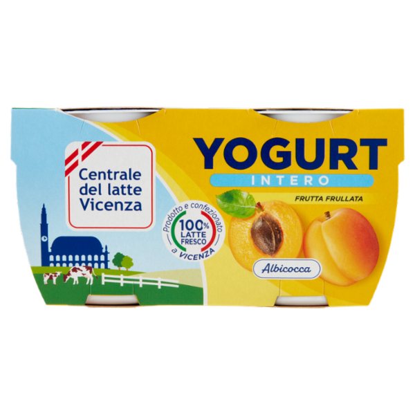Centrale del latte Vicenza Yogurt Intero Frutta Frullata Albicocca 2 x 125 g