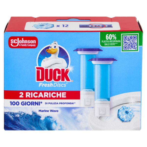Duck Fresh Discs - Doppia Ricarica, Fragranza Marine 2 x 36ml