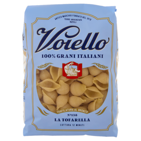 Voiello Pasta La Tofarella N°138 grano Aureo 100% italiano Trafilata bronzo 500g