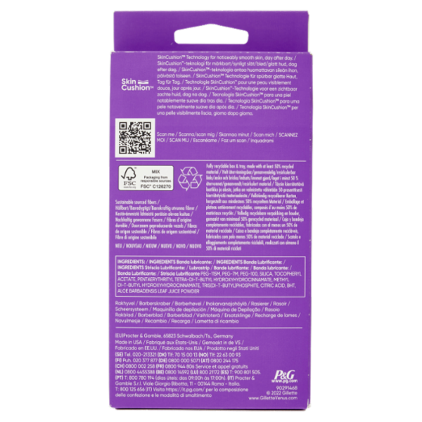 Gillette Venus Rasoio Donna Deluxe Smooth Swirl a 5 Lame, 1 Manico + 2 Lamette Donna