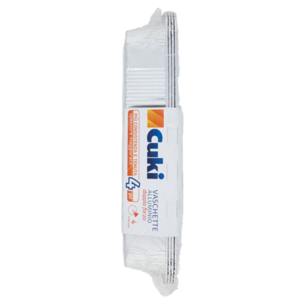 Cuki Cuoce Vaschette Alluminio doppia forza 4 Porzioni 4 pz