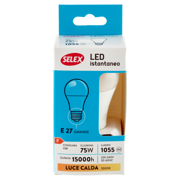 Selex Lampadina Led Goccia E27 11W Luce Calda