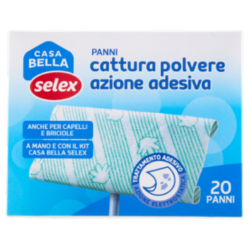 Selex Casa Bella Panni Cattura Polvere Azione Adesiva 20 Pezzi