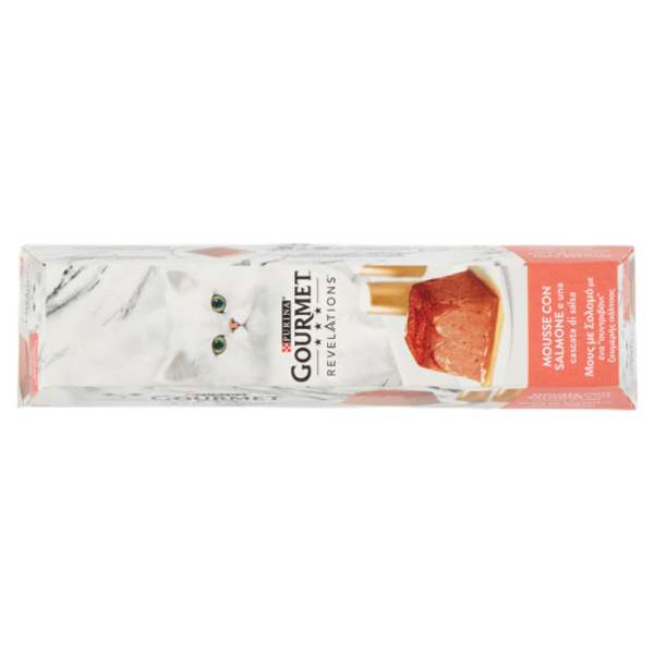PURINA GOURMET Revelations Mousse con Salmone e una cascata di salsa 4 x 57 g