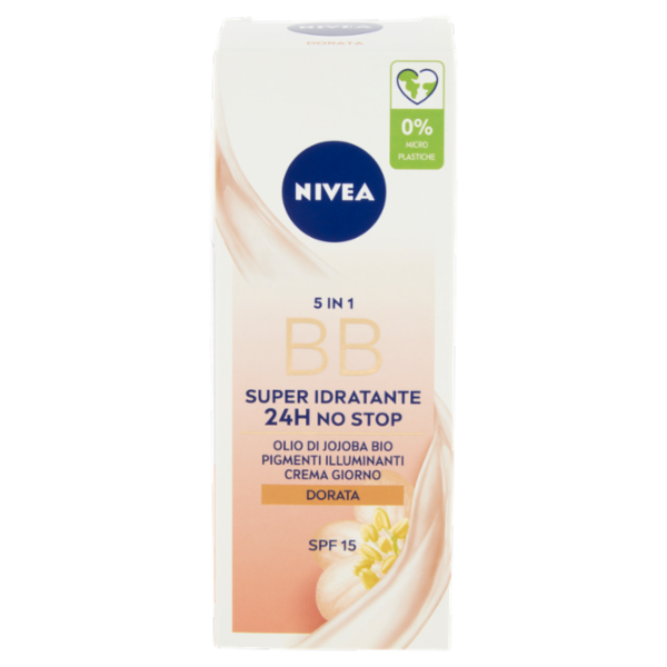 Nivea 5in1 BB Super Idratante 24H No Stop Crema Giorno Dorata SPF 15 50 ml