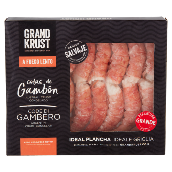 Grand Krust Code di Gambero Argentini Crudi Congelati Pezzatura Grande 400 g