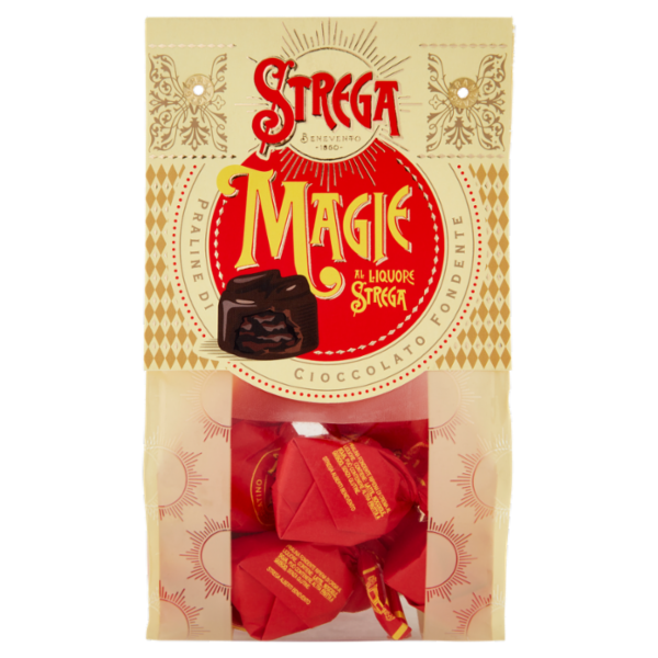 Strega Magie al Liquore Strega Praline di Cioccolato Fondente 150 g