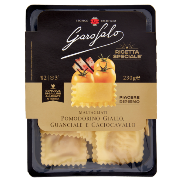 Garofalo Maltagliati Pomodorino Giallo, Guanciale e Caciocavallo 230 g