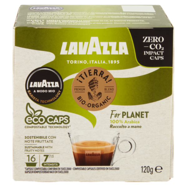 Lavazza A Modo Mio ¡Tierra! Bio-Organic For Planet 16 Capsule 120 g