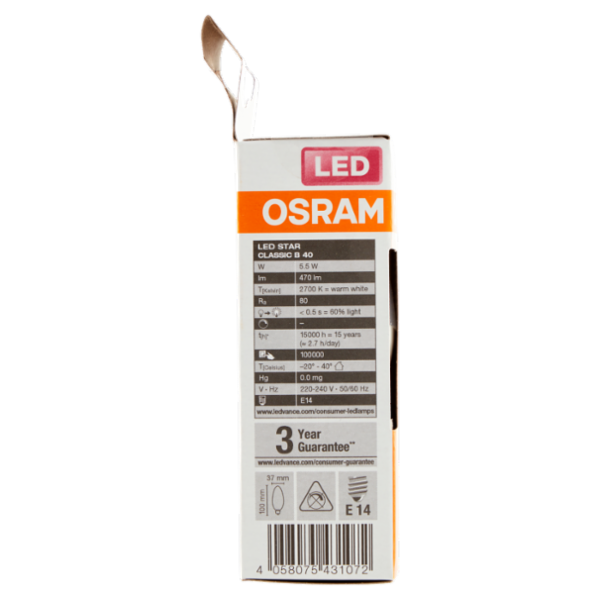 Osram Led Star Classic B 40 Warm White 5.5 W E14