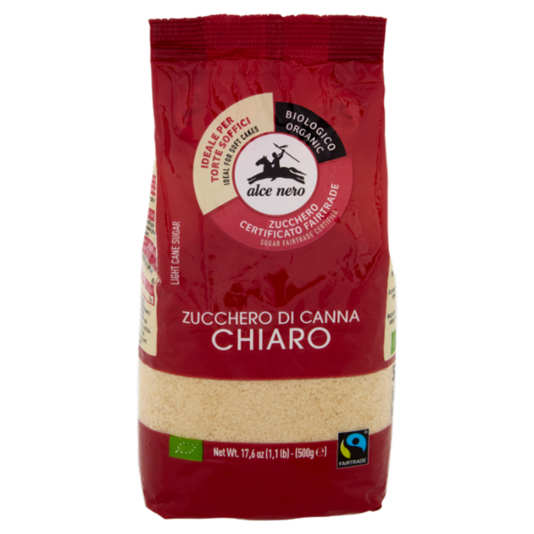 alce nero Zucchero di Canna Chiaro 500 g
