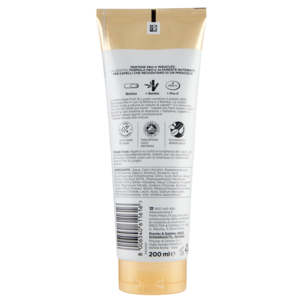 Pantene Balsamo Miracles Forti & Lunghi con Biotina + Bambù 200 ml