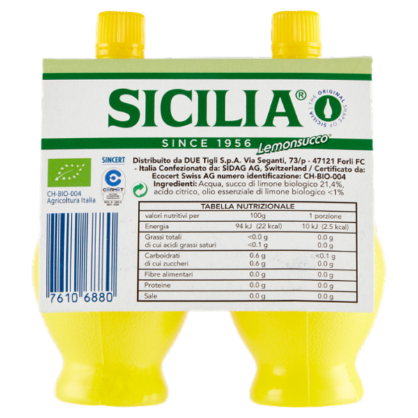 Sicilia Lemonsucco con succo di limone Biologico 2 x 115 ml