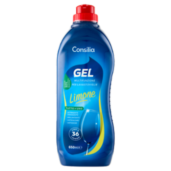Consilia Detersivo Per Lavastoviglie Gel Tutto In 1 Al Limone 650 Ml