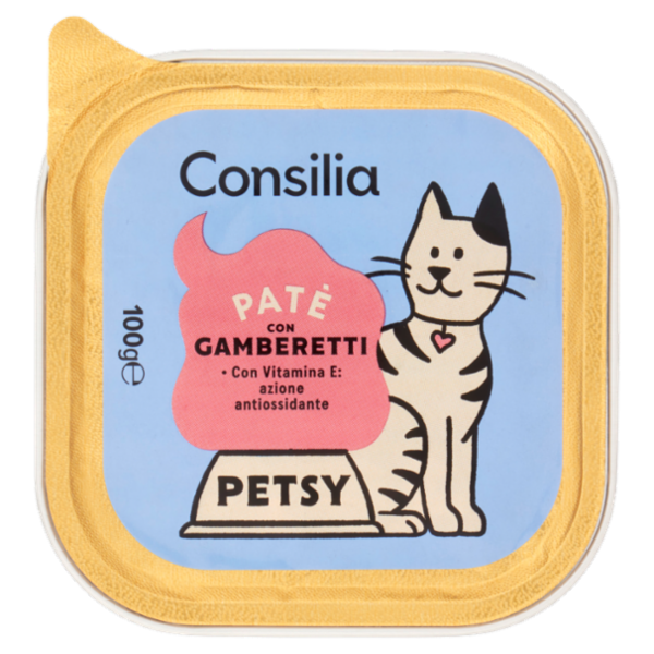 Consilia Petsy Gatto Paté con Gamberetti 100 g