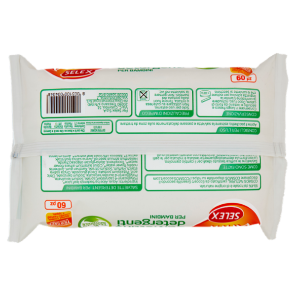 Selex Primi Anni Salviettine Detergenti per Bimbo in Tessuto Naturale 60 pezzi