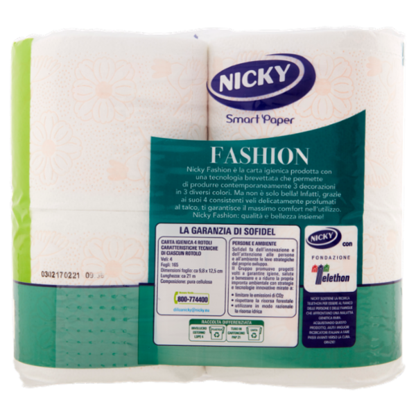 Nicky Fashion Carta Igienica 4 pz