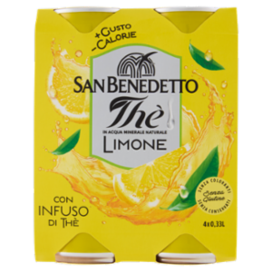 San Benedetto Thè Limone Lattina Sleek 4 x 0,33 L