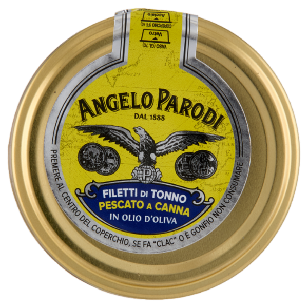 Angelo Parodi Filetti di Tonno Pescato a Canna in Olio d'Oliva 178 g