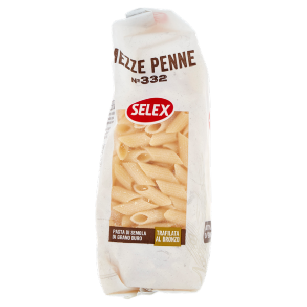 Selex Pasta di Semola Trafilata al Bronzo Mezze Penne 500 g