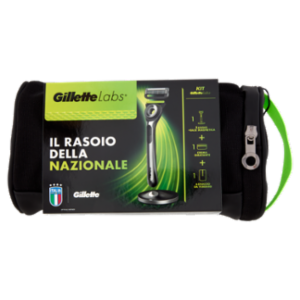 Gillette Labs Kit Rasoio+Base Magnetica + Crema Idratante 100 Ml + Astuccio Da Viaggio