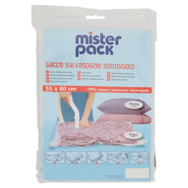 mister pack sacco salvaspazio sottovuoto 55x80 cm
