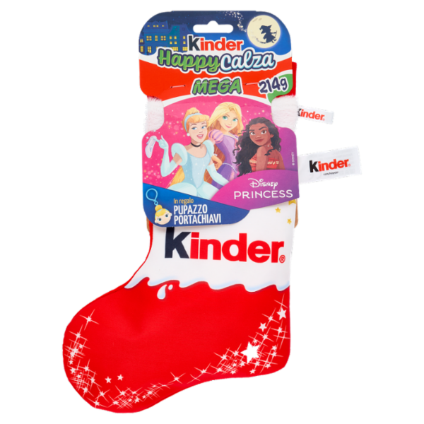 Kinder Happy Calza Mega Disney Princess 7 pezzi 214 g