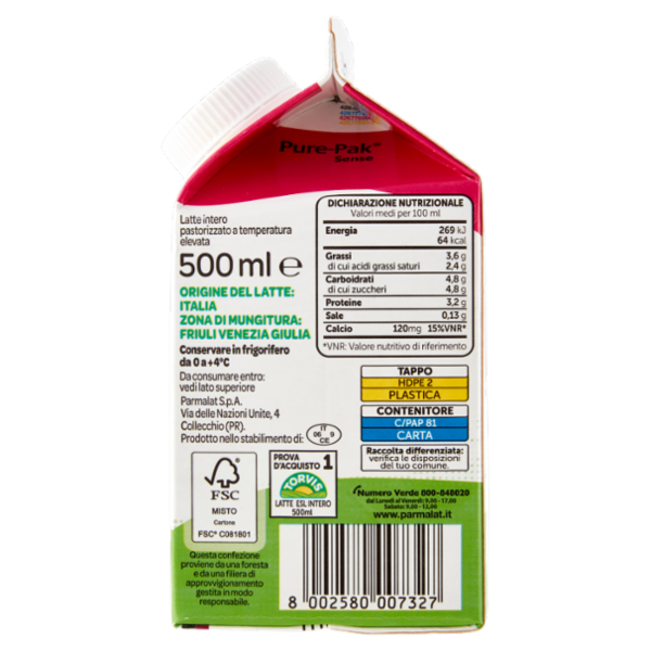 Torvis Latte Intero 500 ml