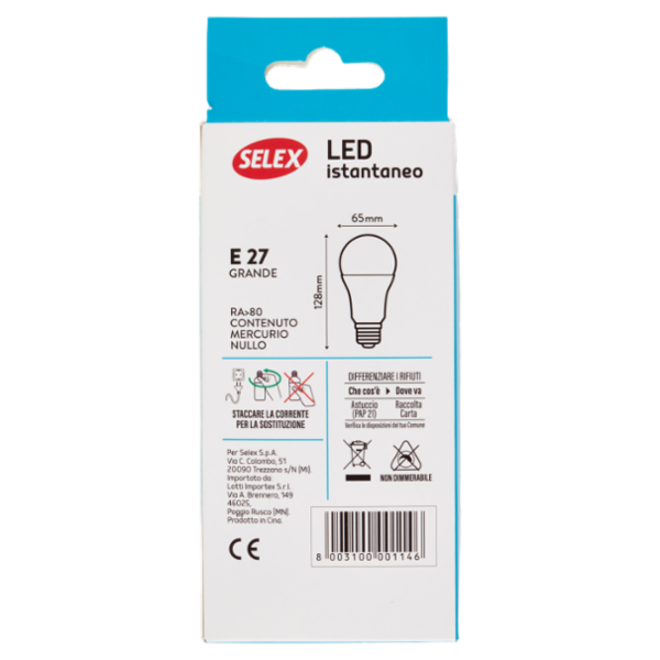 Selex Lampadina Led Goccia E27 15W