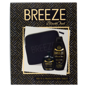 Breeze BlackOud Deodorante Squeeze 100mL + Doccia Shampoo & Bagnoschiuma 400 ML + Porta Tablet
