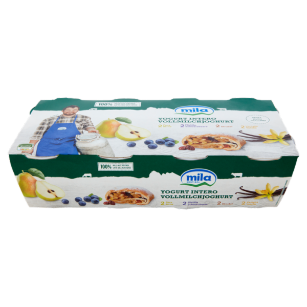 mila Yogurt Intero 2 Pera - 2 Mirtillo - 2 Strudel - 2 Vaniglia 8 x 125 g