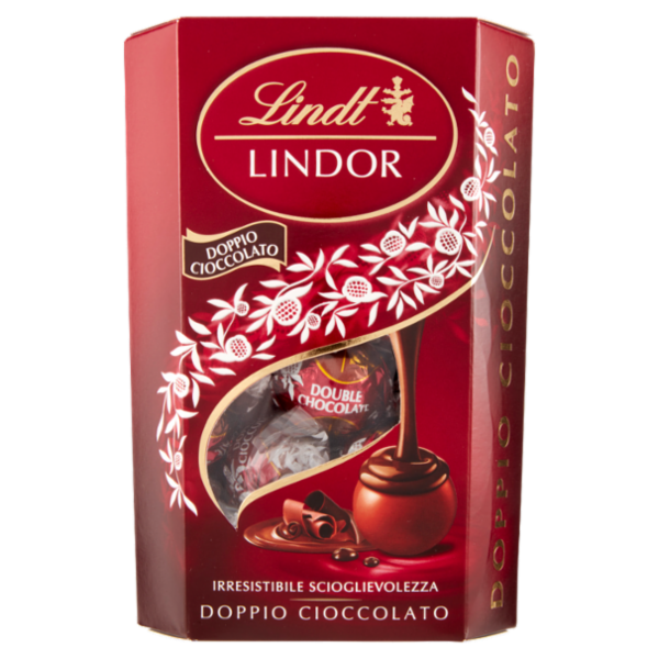 Lindt Cioccolatini Lindor Doppio Cioccolato Scatola 200 g