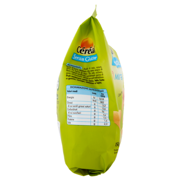 Cèrèal senza glutine Mini Grissini, con Fibre, Con olio EVO, Senza olio di palma - 150g