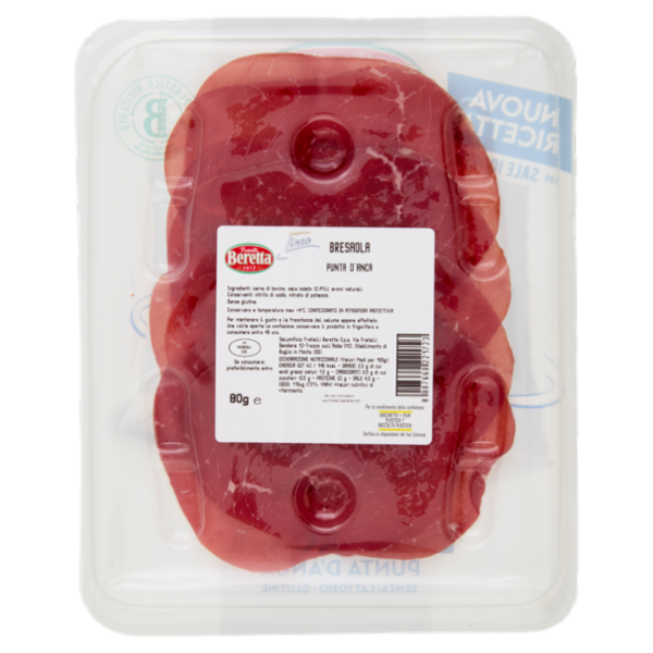 Fratelli Beretta Linea Fresca Salumeria Bresaola Punta d'Anca 80 g