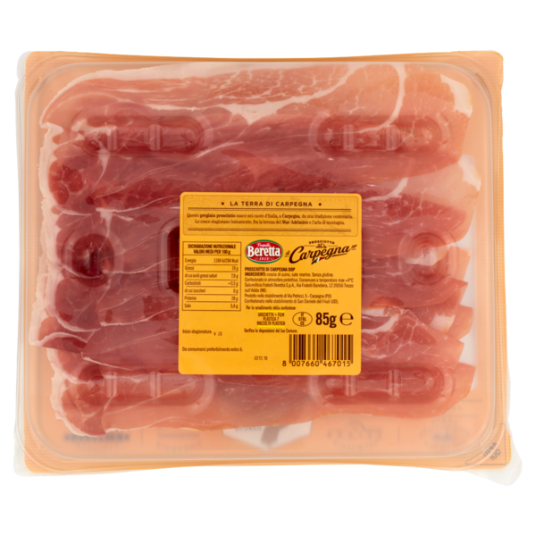 Fratelli Beretta Prosciutto di Carpegna DOP Stagionatura Minima 20 Mesi 85 g