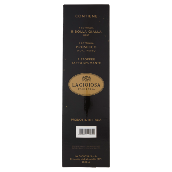 La Gioiosa Ribolla Gialla Brut 750 ml + Prosecco D.O.C. Treviso 750 ml + Stopper Tappo Spumante