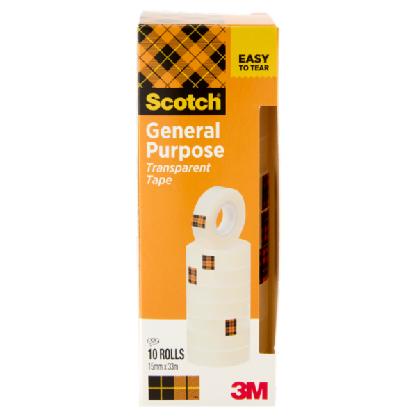 Scotch® Torre nastri adesivi trasparenti 508 15mm x33m 10 pz