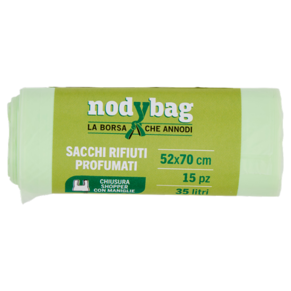 virosac nodybag Sacchi Rifiuti Profumati Mela 52x70cm 35 litri 15 pz
