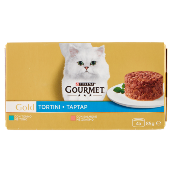 PURINA GOURMET Gold Tortini Tonno / Salmone 4 x 85 g